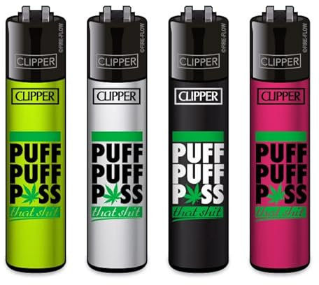 Clipper Feuerzeug 4er Set: (FFX Puff Puff Pass)