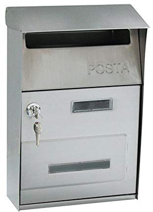 Briefkasten Mailboxes for Outside Mailbox Wall Mount Post Box European Villa Home Wall-Mounted Mailbox Outdoor Garden Simple Creative Simple Creative wasserdichte Zeitungsbox (Color : Silver)
