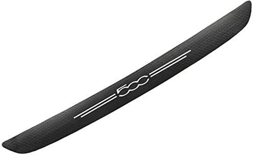 SAGHOM 1 PCS Car Rear Boot Carbon Bumper Protector, for Fi-at 500 Auto Door Sill Strip Anti-Scratch Styling Accessories,Black