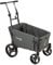 Beachwagon PUSH® Foldable Bollard Cart Trolley for transporting children, home animals and things with a load capacity of 22 kg 87 x 52 x 107 cm (Light grey)