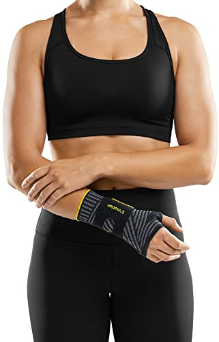 medi Manumed active E+motion 3.0 sportliche Handgelenkorthese | Rechts | Größe: IV | Gurtband mit Quarz-Pad | Ergonomischer Stabilisierungsstab | Gurtbandöffnung | Optimales Feuchtigkeitsmanagement