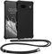 kwmobile Necklace Case kompatibel mit Google Pixel 7a Hülle - Cover mit Kordel zum Umhängen - Silikon Schutzhülle Schwarz