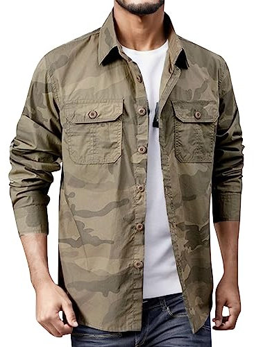 Herren Camouflage Bomberjacke Übergangsjacke Sommerjacke Frühlingsjacke Cargo Militär Jacke für Herren Outdoorjacke Übergangs Denim Bikerjacke Jacket Übergangs Multi Taschen Armeejacke Feldjacke