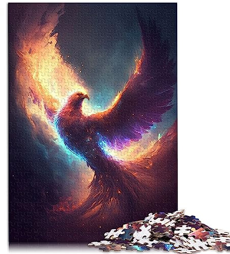 Puzzles für Erwachsene, Mystischer Phönix, 1000-teiliges Puzzle, Holzpuzzle für Erwachsene, Geschenke, Cartoon-Puzzle, Größe: 50x75 cm