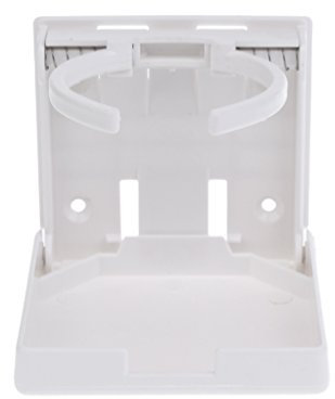 Portavasos ajustable plegable de nailon blanco para barco, caravana, coche