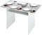 habeig Küchentisch Esszimmertisch Esstisch Klapptisch Tisch Küche klappbar weiß 120x70cm, aufklappbar 0L4587A