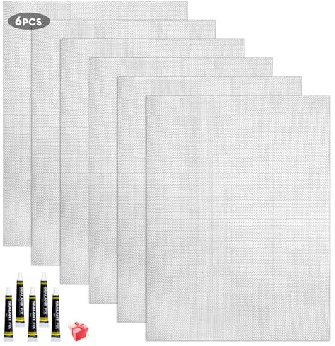 6 Pièces Grillage Anti Rongeur Rigide et Fin 300 x 210mm, 304 Grillage Inox Résistant à L'abrasion, Grille Anti Rongeur Anti Souris Anti Rat, Grillage Cloture Pour la Maison, la Cuisine, la Jardin