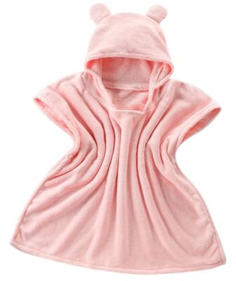 TOYANDONA Babyhandtücher Faserabsorbierendes Handtuch Handtücher Reinigungstuch Kapuzenhandtuch Duschtuch Badetuch Sanft Kind Rosa Mikrofaser Badetuch