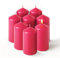 Concept4u 8 x Pink Pillar Candles 50 x 100mm Upto 16 Hour Burn Time Long Lasting Unscented Pure Paraffin Wax Candles Ideal for Candlelight Dinner Parties Home Decor