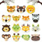 Sunshine smile Tiermasken,15 Stück Tiermasken Kinder Papier,Tiermaske Kinder,Tiermasken für Kinder,Masken für Kinder Tiermasken,Maske Tiere Kinder,tier maske leopard kinder,gepard maske kinder