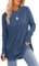 Aokosor Sweater Womens Ladies Jumpers Size 22-24 Tunic Tops for Leggings Plus Size Long Sleeve Tops Navy Blue Sweatshirts Thumbholes