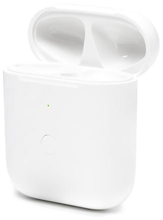 TROONIX Custodia di ricarica compatibile con AirPods 1 e 2 Generazione, Wireless charging case con sincronizzazione Bluetooth, carica fino a 5 volte completa, custodia molto resistente