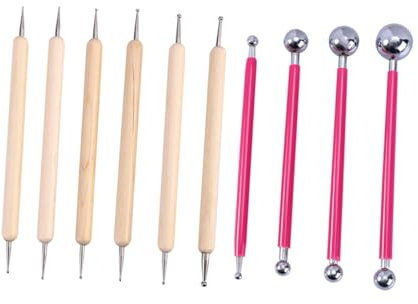 SEWOART 10piezas Herramientas Para Pintar Puntos Kit De Modelado De Cerámica Herramientas De Lápiz De Bola De Pintura De Relieve
