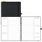 POPRUN Kalender 2025 2026 Horizontale Wochenplaner (Aug.2025-Dez.2026) – Ringbuch mit Softcover, ca. A4 (21.8x26,4 cm),17-Monate-Terminplaner 1 Woche 2 Seite, Schwarz