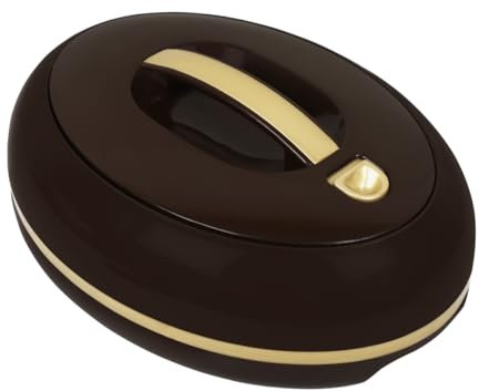 Grand plat de transport isotherme ovale élégant - Couvercle ouvert à une main - 3,15 l - Réchauffeur/refroidisseur de luxe - Bol de service thermique pour buffet/fête - Récipient pour aliments chauds