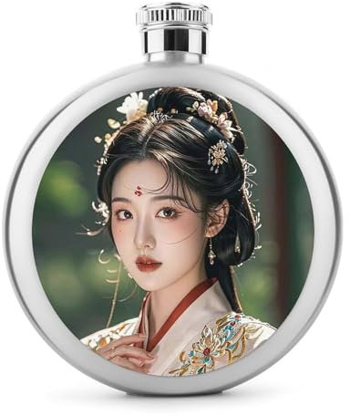 Whiskeyflasche, orientalische Fee, bedruckt, Edelstahl, auslaufsicher, für Reisen, Hochzeiten, Junggesellinnenabschiede, 142 ml