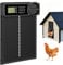 Porte Poulailler Automatique, Écran LCD Programmable Étanche, Noir Porte de Poulailler Automatique en Alliage d'Aluminium, Alimenté par Batterie, Commande de Minuterie, Fonction Anti-Pincement