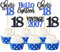 Xsstarmi 24 Pack 18th Birthday Cupcake Toppers Blue Glitter 18 Hello Eighteen Vintage 2007 Cupcake Picks Cheers to 18 Birthday Cake Decorations for 18 Fabulous Happy 18th Birrthday Party Supplies