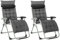 Neo Tumbonas de gravedad cero con cojines, acolchadas, plegables, reclinables, portátiles, muebles de jardín, camping, gruesas, cómodas, antideslizantes, relajantes, para interiores y exteriores (gris