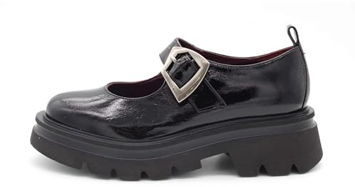 Lorenzo Mari Scarpe Donna Carlotta in Pelle Effetto Vernice Nero CARLOTTA08