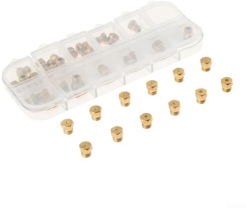 36 Stück Messing für LPG-Düsen Umbauset mit M6 x 0,75 mm Gewinde, für Propangas-Gasherd-Brenner-Ersatz, Kochfeld-Zubehördüsen (verpackt)