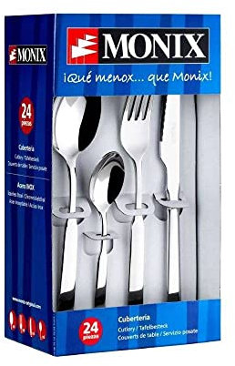 Monix Reims - Set 24 piezas cubiertos de acero inox 18/C (6 comensales)