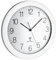 TFA Dostmann Design Funk Wanduhr, Funkuhr, groß, als Küchenuhr geeignet, geräuscharm, silber, 60.3512.02, L 302 x B 47 x H 302 mm