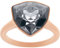 Swarovski Anello da Donna in vetro nero – 509837, base metal, 15, colore: oro rosa/nero, cod. 5098372