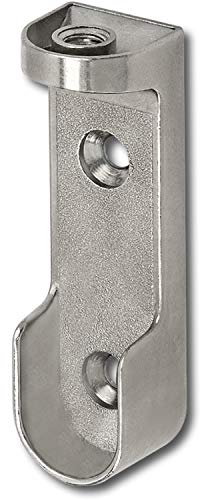 SECOTEC Schrankrohr Halter | oval 30x15 mm | seitliche Befestigung für Nischenstange | 2 Stück