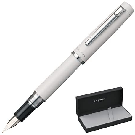 Platinum PNS-5000 68-2 Procion #68 Citron Yellow Fountain Pen, Fine Point (Porcelain white)