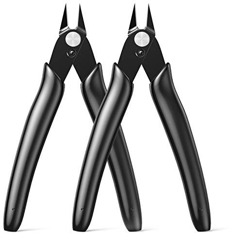 Boenfu - Mini pinze per taglio diagonale di cavi elettrici, Taglierina laterale per gioielli, Confezione da 2