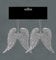 Toyland® Glitter Plastic Angel Wings - Christmas Tree Decoration - Memorial Decoration (Silver B, Pack of 2)