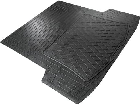 WALSER Kofferraummatte Safeguard, Größe L 130 x 120 cm, universal zuschneidbare Gummimatte, universeller Kofferraumschutz, Antirutschmatte