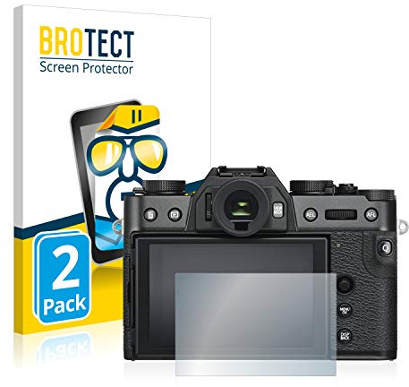 BROTECT Schutzfolie für Fujifilm X-T30 | 2 Stück Transparenter Displayschutz Made in Germany Klare Displayschutz-Folie Clear Einfache Montage Case-Friendly