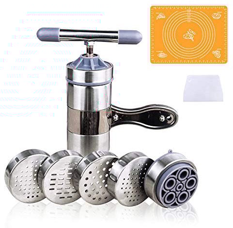 CHSEEO Macchina per la Pasta Manuale Torchio per Pasta Torchietto Stampo Pasta Maker Manuale Noodles Pressa per Pasta Fresca, Tagliatelle, Fettuccine, Lasagne, Ravioli e Spaghetti #3