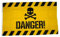 Fahne/Flagge Danger Totenkopf gelb 90 x 150 cm