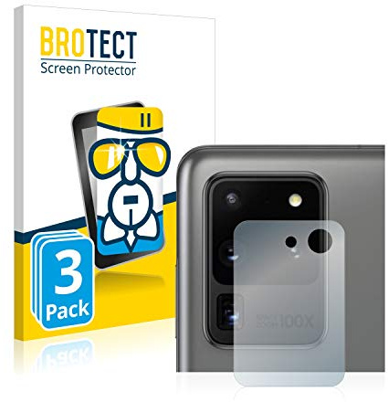 brotect Glass Screen Protector Film compatible with Samsung Galaxy S20 Ultra (ONLY Camera Lens) (3 Pack) - Glass-Foil Protection [Scratch Resistant]