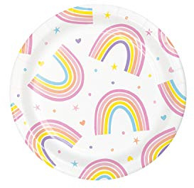 Creative Converting Happy Rainbow Dessertteller, 8 kt
