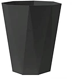 Haodou. Poubelle en plastique sans couvercle Corbeille à papier pour salle de bain, bureau, cuisine, corbeille à papier dans le salon (noir calme-S