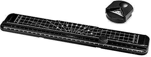 WAYTEX 77293 Set Coupe papier Rogneuse et Arrondisseur d’angles pour Papier et Feuilles plastifiées
