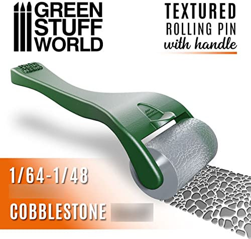 Green Stuff World - Nudelholz mit Griff - Cobblestone Small 10483
