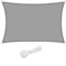 WOLTU Toldo Vela de Sombra Rectangular 3x4 m HDPE Transpirable Prevención Rayos UV Solar protección 85% Resistente y para Jardín, Patio, Exteriores Arena, Gris Claro