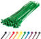 Gocableties - Attaches de câble - Vert - 100 pièces - 300 mm x 3,6 mm - Kit résistant aux UV