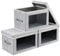 Homsorout 3 Pack Storage Boxes with Lids Foldable Storage Cubes with Transparent Window Fabric Storage Organiser Box for Toys, Clothes, Books, Wardrobe, Closet, Office