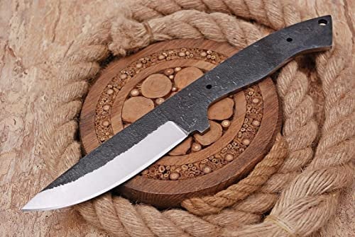 Jagd Nicker(Carbon Stahl 1095] Messerbau Rohling Klinge Nicker 764EA, Schwarz