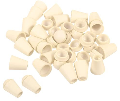 PATIKIL 20Pack Kordelenden Bell End Stopper Kordelendstücke für Kordelzug Tasche Schnüre Fäden Kleidung, Beige