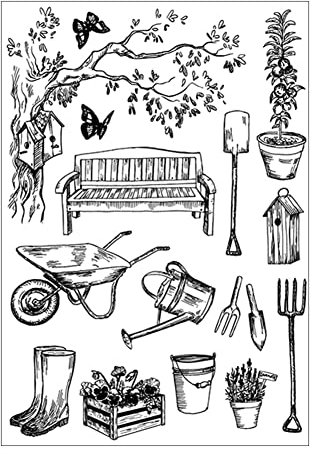 Silikonstempel Blätter Kreis Feder und Löwenzahn Set,1 Blätter Clear Stamps Blumen,Tiere Thema Clear Stempel Silikon Set für DIY Bullet Journal Scrapbooking Fotoalbum Geburtstag Stempelset