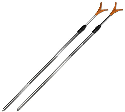 Teleskop Rutenhalter V-Kopf Aluminium 75-125cm 2 Stück