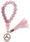 Sither Silikon Schlüsselanhänger Ring für Frauen Muster Schlüsselanhänger Armband Armreif mit Quaste Auto Schlüsselanhänger Halter Mama Geschenk, rosa - deep pink, Large