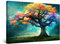 Startonight Leinwand Wandkunst – Abstrakt Bunter Baum Einzelne Malerei – Kunstwerk für Wohnzimmer Großes Bild Heim Dekoration Drucken Moderne und Malerei Wohnzimmer Groß Wand Bild 80 x 120 cm
